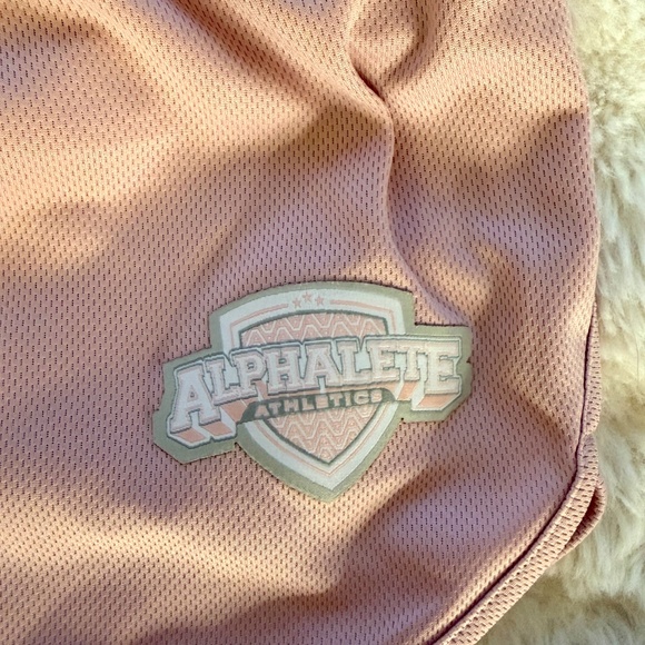 Pink Alphalete Lounge Gym Shorts Size Small - Picture 2 of 6